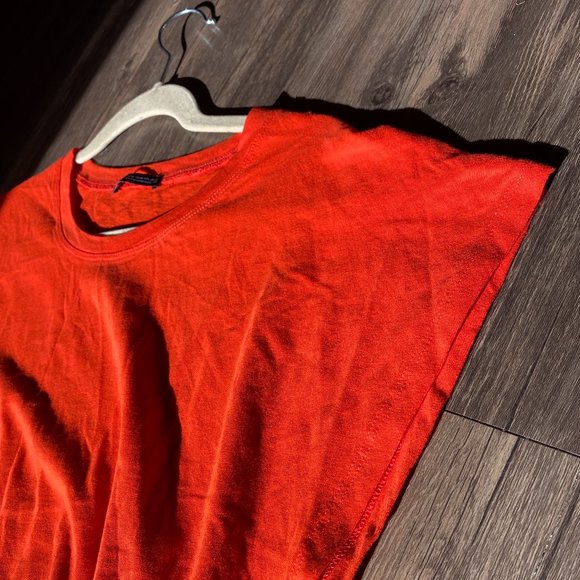 Zara Orange Side Tie TShirt - Picture 1 of 8